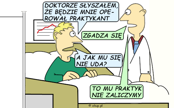 humor i dowcipy - operacja i praktykant