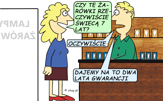 humor i dowcipy - żarówki świecą 7 lat