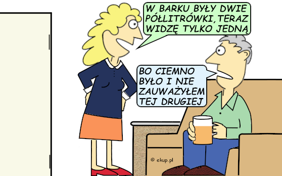 humor i dowcipy - dwie półlitrówki w barku