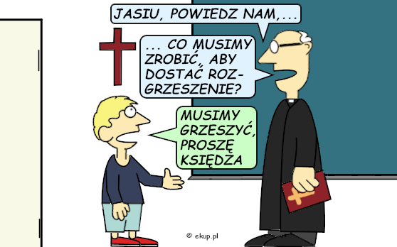 humor i dowcipy - jak otrzymać rozgrzeszenie