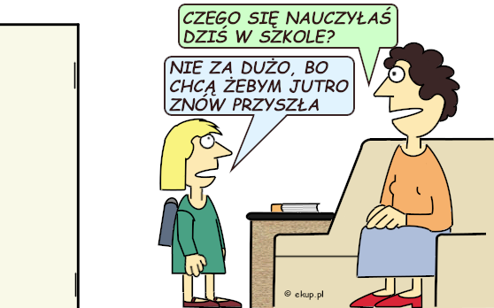 humor i dowcipy - nauczyła się w szkole