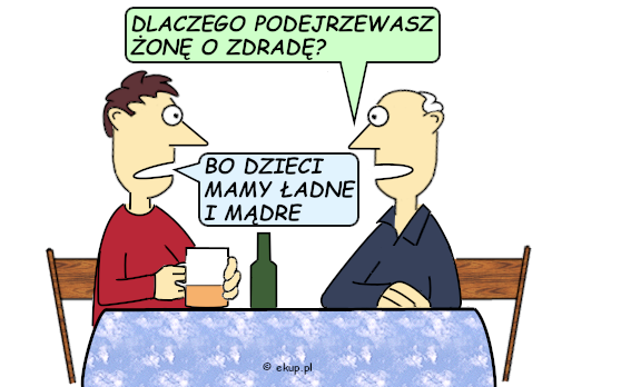 humor i dowcipy - podejrzewa żonę