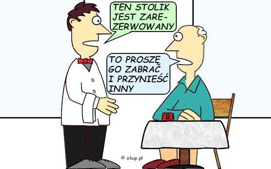 humor i dowcipy - zarezerwowany stolik